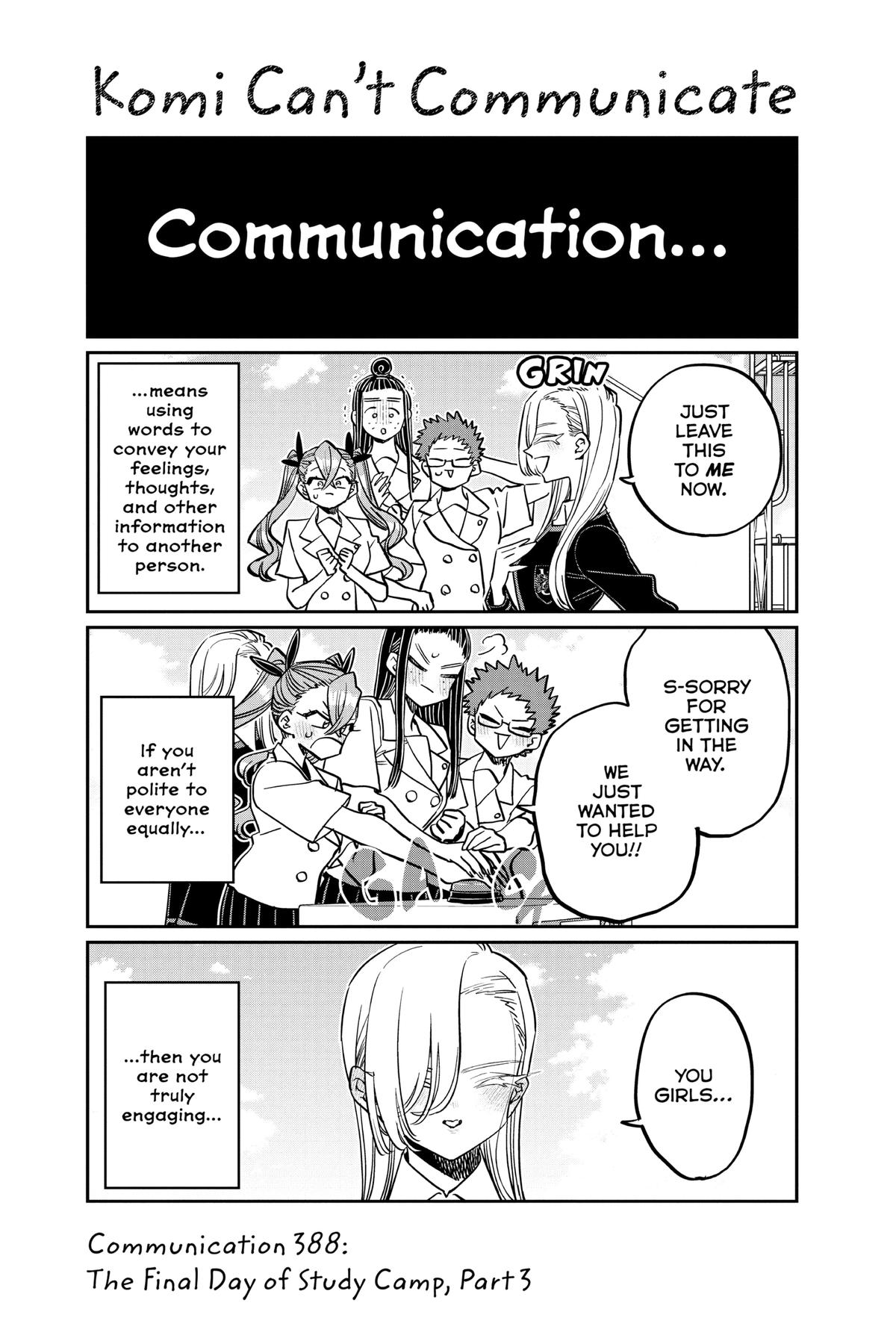Komi Can’t Communicate Chapter 388 - Page 1