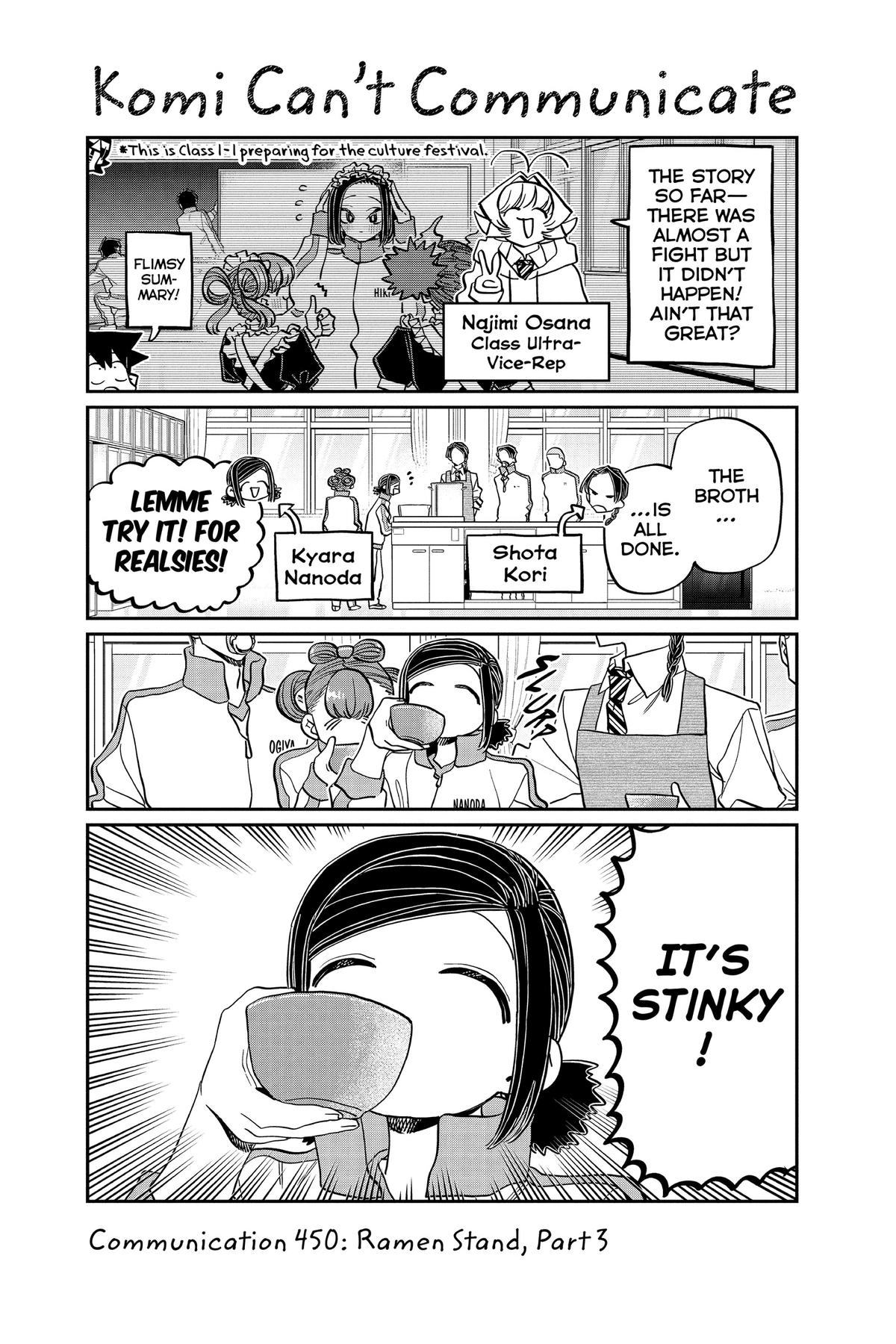Komi Can’t Communicate Chapter 450 - Page 1