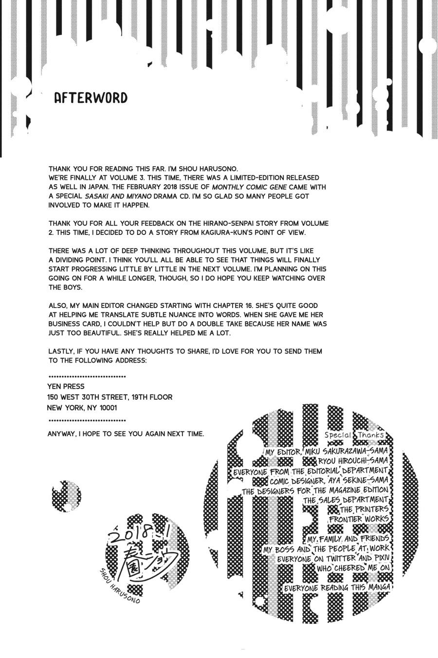 Sasaki and Miyano Chapter 18.5 - Page 29