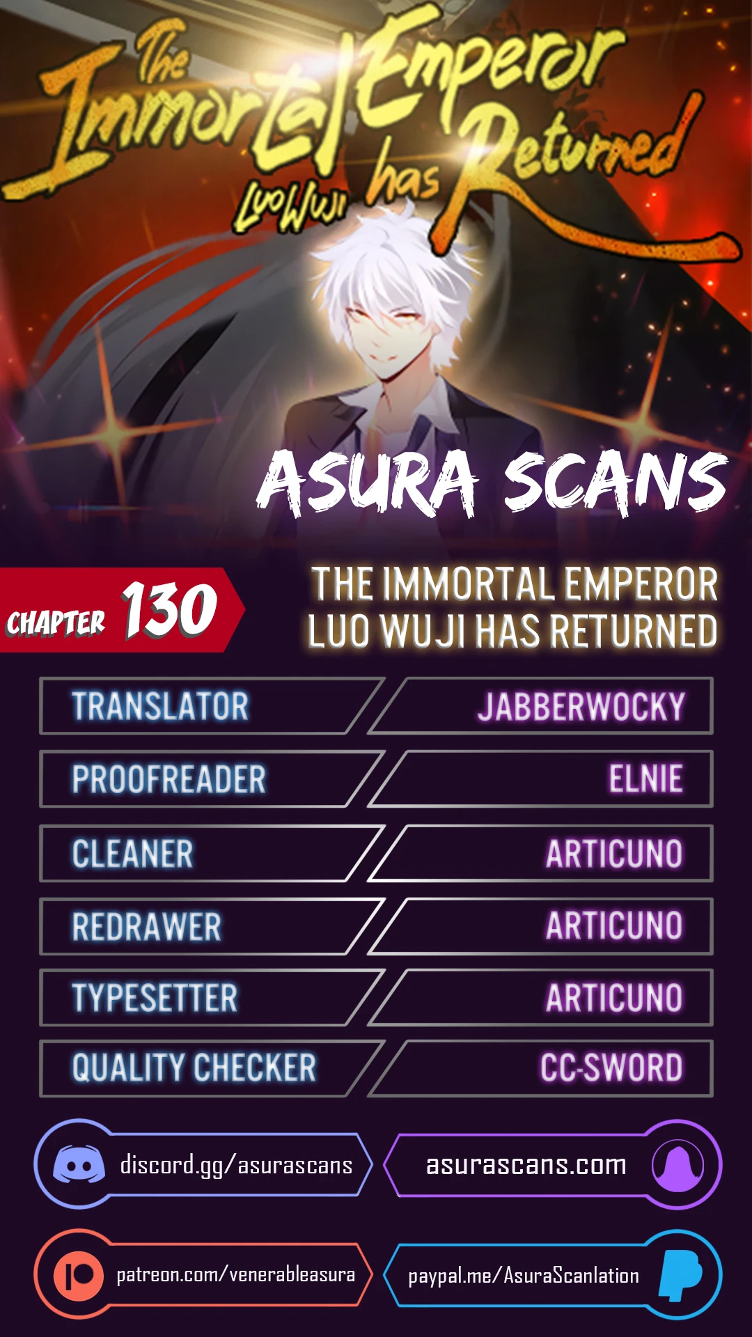 The Immortal Emperor Luo Wuji Has Returned Chapter 130 - Page 1